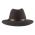 Winter Fedora Wool Hat Water Repellent Crushable Brown