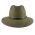 Winter Fedora Wool Hat Water Repellent Crushable Olive Green