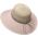 Καπέλο γυναικείο ψάθινο πλατύγυρο καλοκαιρινό δίχρωμο 2 Tone Ladies Straw Hat, ροζ - φυσικό