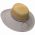 Καπέλο γυναικείο ψάθινο πλατύγυρο καλοκαιρινό δίχρωμο 2 Tone Ladies Straw Hat, γκρι ασημί - φυσικό