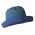 Καπέλο γυναικείο καλοκαιρινό βαμβακερό δίχρωμο Women's Summer 2 Tone Cotton Hat, μπλε.