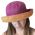 Καπέλο γυναικείο καλοκαιρινό βαμβακερό δίχρωμο Women's Summer 2 Tone Cotton Hat, φούξια.