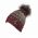 Winter Beanie With Butterflies And Pom - Po  Fonem Bordeaux