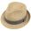 Summer Straw Trilby Hat With Fishbone Ribbon Stetson Teidton Toyo