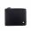 Leather Horizontal Wallet With Zip Aeronautica Militare Plate Black