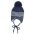 Knitted Beanie Hat With Pom - Pon Sterntaler Blue