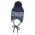 Καπέλο σκουφάκι παιδικό χειμερινό πλεκτό μπλε με  πομ - πον Sterntaler Knitted Ηat