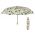 Women's Folding Automatic Floral Eco Friendly Umbrella Perletti Ecru