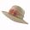 Summer Hand Made Silk Soie Sauvage Hat With Wide Ribbon And Pink Flowers