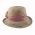 Summer Linen Handmade Hat With Striped Band And Metal Buckle