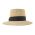 Καπέλο καλοκαιρινό fedora ψάθινο με μαύρη γκρο κορδέλα