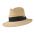 Summer Sraw Fedora Hat With Wide Black Ribbon