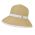 Women's Summer Straw Hat With Wide Brim And White Details