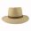 Straw Panama Hat With Brown Leather Strap