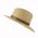 Καπέλο ψάθινο Panama ανδρικό καλοκαιρινό με δερμάτινο λουράκι