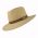 Straw Panama Hat With Brown Leather Strap