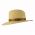 Straw Panama Hat With Brown Leather Strap