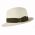 Summer Straw Panama Trilby Hat With Short Brim