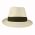 Summer Straw Panama Trilby Hat With Short Brim