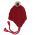 Women's Winter Earflap With Pom - Pon Chaos Taboo Dark Red