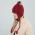 Σκούφος  πλεκτός γυναικείος κόκκινος με αυτιά  και πομ - πον   Chaos Taboo Earflap With Pom - Pon Deep Red