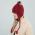 Women's Winter Earflap With Pom - Pon Chaos Taboo Dark Red