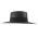 Summer Sraw Traveler Hat With Wide Grosgrain Ribbon Black