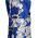 Automatic Open - Close Folding Umbrella Guy Laroche Floral Royal Blue