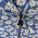 Automatic Open - Close Folding Umbrella Guy Laroche Floral Royal Blue