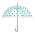 Women's Long Automatic Transparent Umbrella Perletti Time Polka Dots Green