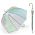 Long Automatic Domeshape Transparent Umbrella Esprit AC Rainbow Green