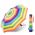 Ομπρέλα σπαστή αυτόματη πολύχρωμη ριγέ United Colors Of Benetton Mini AC Folding Umbrella Multistripe Fresh Salmon