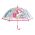 Kids Small Manual Transparent Stick Umbrella Unicorn Be Magical Fuchsia