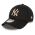 Καπέλο τζόκεϊ μαύρο New York Yankees New Era 39Thirty Stretch Fit Cap League Essential  Black