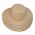 Women's Summer Straw Hat With Stripes