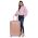 Βαλίτσα σκληρή μεγάλη επεκτάσιμη ροζ με 4 ρόδες DKNY Upright 28'' Pink