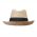 Summer Straw Fedora Hat With Wide Black Ribbon