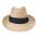 Summer Straw Fedora Hat With Wide Black Ribbon