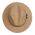 Summer Sraw Traveler Hat With Leather Brown Strap