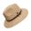 Summer Sraw Traveler Hat With Leather Brown Strap