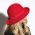 Winter Woollen Ladies Hat With Bow Red