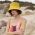Καπέλο γυναικείο ψάθινο κίτρινο Women's Straw Bucket Hat Yellow