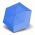 Ομπρέλα mini σπαστή μονόχρωμη μπλε Knirps X4U Ultra Light Slim Manual Folding Umbrella Neon Blue