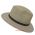 Καπέλο ψάθινο καλοκαιρινό με μεγάλο γείσο και φυσικό χρώμα Panama, αριστερή όψη