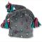 Winter Velour Beanie Sterntaler Polka Dots Grey