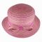 Καπέλο καλοκαιρινό κοριτσίστικο ροζ με φούξια κορδέλα και φιογκάκι