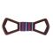 Kids' Wooden Bow Tie Victoria Dark Blue With Stripes