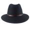 Winter Fedora Wool Hat Water Repellent Crushable Black