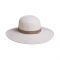 Καπέλο γυναικείο ψάθινο λευκό καλοκαιρινό με λινή κορδέλα Women's Straw Hat With Linen Riben White.