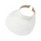 Straw Visor With Big Brim White